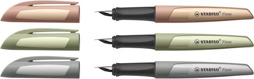 Stylo plume STABILO Flow Medium marron clair blister 1 pièce 1 Stuk-2