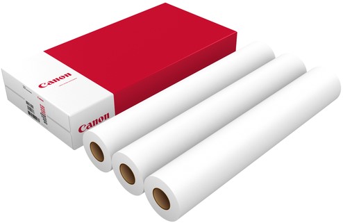 Inkjetpapier Canon 610mmx50m 75gr standaard 3 rol 3 Rol