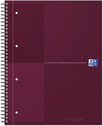 Spiraalblk Oxf International Notebk A4+ lijn rood 1 Stuk
