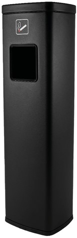 Afvalbak met asbak BRASQ 20 liter AT400 zwart 1 Stuk