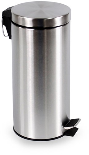 Afvalbak BRASQ pedaalemmer 30 liter RVS 1 Stuk