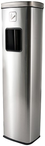 Afvalbak met asbak BRASQ 20 liter AT400 rvs 1 Stuk