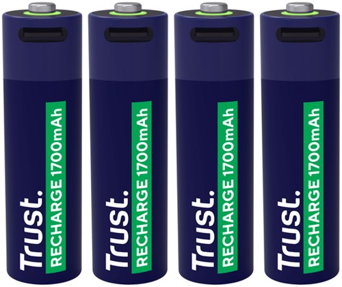 Pile Trust rechargeable USB-C 4x AA 4 Stuk