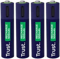 Batterij Trust USB-C oplaadbaar AAA 4 stuks 4 Stuk