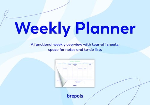 Planner Brepols Weekly A4 7 jours/1 page horizontal assorti 1 Stuk-2