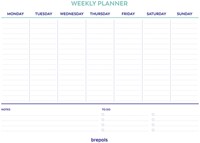 Planner Brepols Weekly A4 7 jours/1 page horizontal assorti 1 Stuk-1