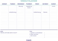 Planner Brepols Weekly A4 7 jours/1 page horizontal assorti 1 Stuk-2