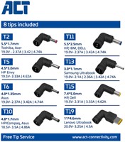 Chargeur ordinateur portable ACT Compact universel 65W 1 Stuk-3
