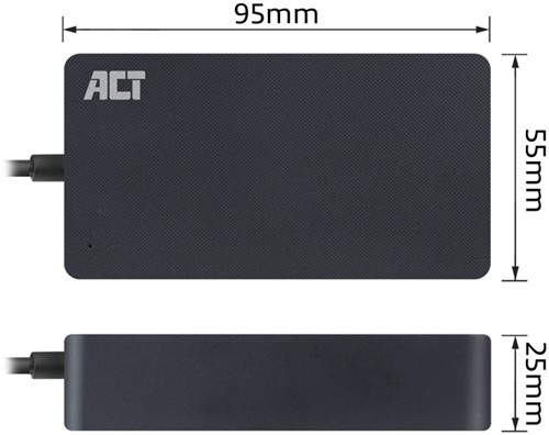Chargeur ordinateur portable ACT Compact universel 65W 1 Stuk-4