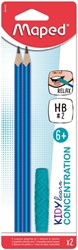 Crayon graphite Maped Kidy Learn embout à mâcher set 2 pièces bleu 3 Stuk