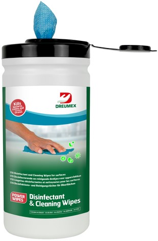 Desinfectiedoekjes Dreumex bus 170 stuks blauw 170 Vel