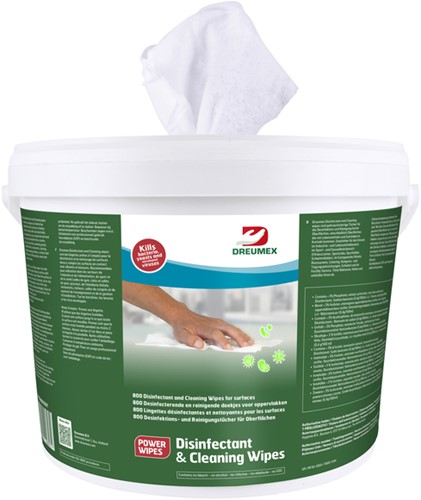 Desinfectiedoekjes Dreumex emmer 800 stuks wit 800 Vel