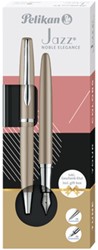 Set d'écriture Pelikan Jazz Noble Elegance K36+P36 taupe 2 Stuk