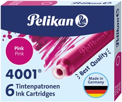 Cartouche d'encre Pelikan 4001 rose 6 pièces 6 Stuk