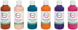 Gouache Qrea set 6 couleurs fun 250ml 6 Stuk