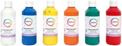 Peinture au doigt Qrea set 6 couleurs 250ml 6 Stuk