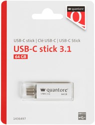 USB stick 3.1 Quantore USB-C 64GB zilver 1 Stuk