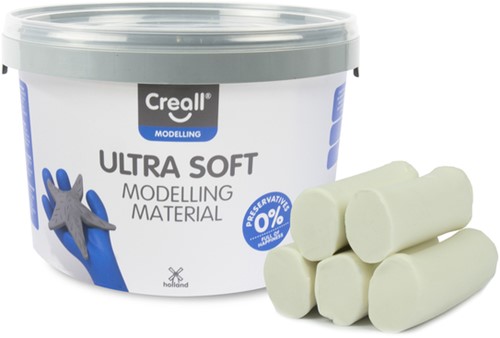 Pâte à modeler Creall Play-it Ultra Soft blanc 1100g 1100 Gram