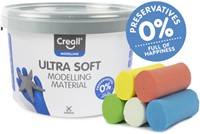 Pâte à modeler Creall Play-it Ultra Soft Rouge/Bleu/Vert/Jaune/Blanc 1100g 1100 Gram-2