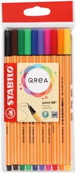 Fineliner STABILO Point 88/10 Qrea Edition Fin assorti 10 pièces 10 Stuk
