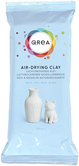 Rayher Pâte à Modeler Papier Mâché Porzella - 2 Pots De 400g - Séchage à L'air, Aspect Porcelaine - Idéal Pour Créations Fines