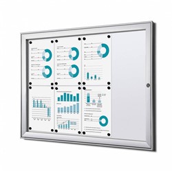 Vitrine d'affichage Quantore luxe 8x A4 B1 certifié argent 1 Stuk