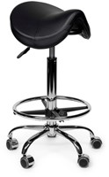 Premium zadelkruk zwart standaard met voetring 1 Stuk-3