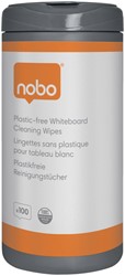 Lingette nettoyante tableau blanc Nobo sans plastique 100 pièces 100 Stuk