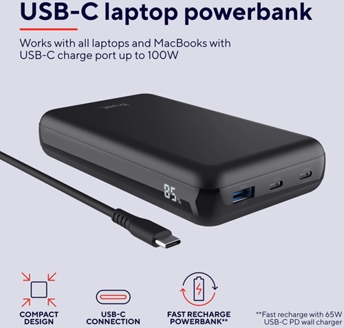 Batterie externe Trust Laro pour ordinateur portable 100W 1 Stuk-1