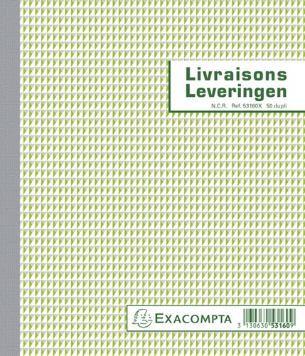 Carnet Livraisons Exacompta 21x18cm 50 feuilles autocopiantes NL-FR 1 Stuk