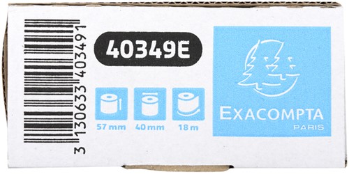 Bobine Exacompta 57mmx18m mandrin Ø12mm thermique 1 Stuk-2