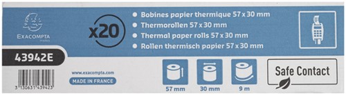 Bobine Exacompta 57mmx9m mandrin Ø12mm SafeContact thermique 1 Stuk-3
