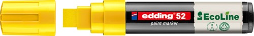 Paintmarker edding 52 Eco waterbasis 4-15mm geel 1 Stuk