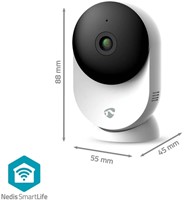 Caméra de sécurité Nedis Smartlife Wifi Intérieur 3MP Full HD 1296p blanc 1 Stuk-1