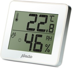 Thermometer hygrometer Alecto WS-55 wit - zilver 1 Stuk