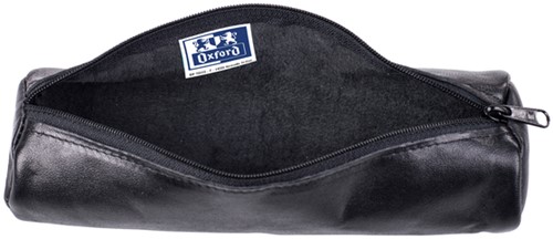Trousse ronde Oxford 22x6cm cuir noir 1 Stuk-2