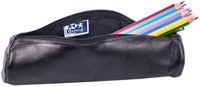 Trousse ronde Oxford 22x6cm cuir noir 1 Stuk-3