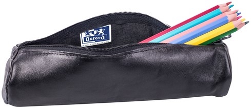 Pennenetui Oxford 22x6cm leer rond zwart 1 Stuk-3