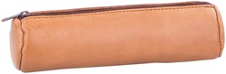 Trousse ronde Oxford 22x6cm cuir naturel 1 Stuk