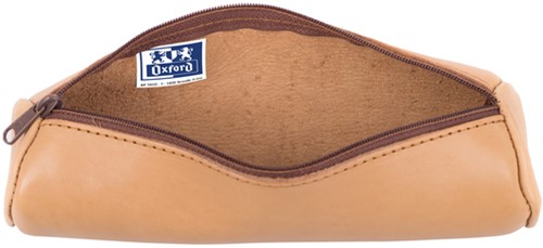 Trousse ronde Oxford 22x6cm cuir naturel 1 Stuk-2