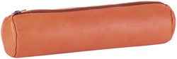 Trousse ronde Oxford 22x6cm cuir brun caramel 1 Stuk