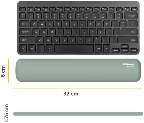 Repose-poignets clavier Fellowes Breyta compact sauge 1 Stuk-2
