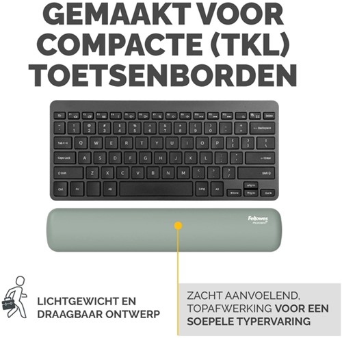 Repose-poignets clavier Fellowes Breyta compact sauge 1 Stuk-3
