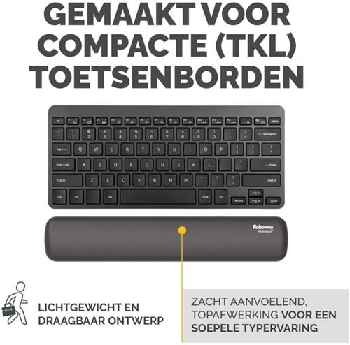 Repose-poignets clavier Fellowes Breyta compact noir 1 Stuk-3