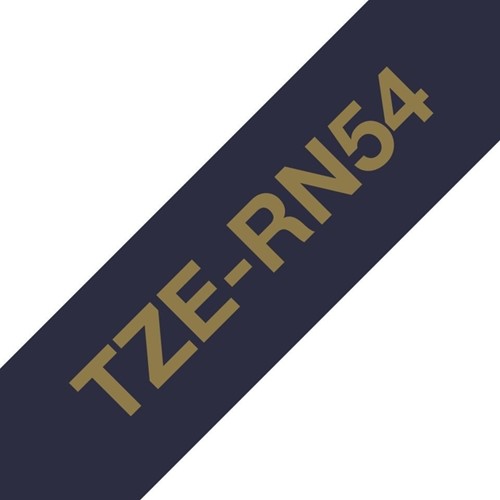 Ruban Brother P-touch TZe-RN54 24mm or sur bleu marine 1 Stuk-2