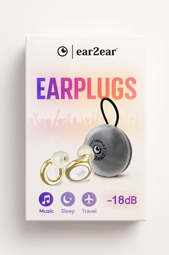 Bouchon d'oreille ear2ear 18dB or 2 Stuk