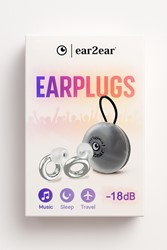 Bouchon d'oreille ear2ear 18dB argent 2 Stuk