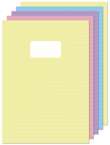 Cahier Kangaro A4 ligné 80 pages 60g pastel assorti lot 5 pièces 5 Stuk