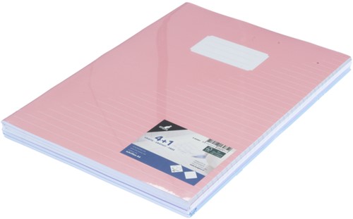 Cahier Kangaro A4 ligné 80 pages 60g pastel assorti lot 5 pièces 5 Stuk-2