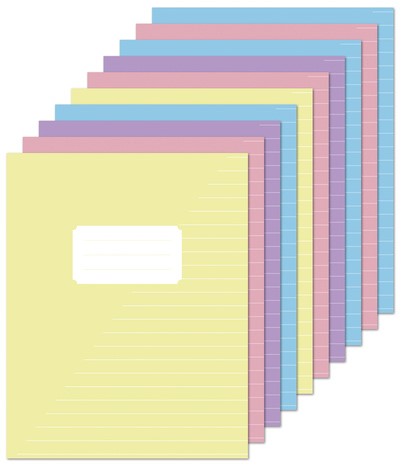 Cahier Kangaro A5 ligné 80 pages 60g pastel assorti lot 10 pièces 10 Stuk